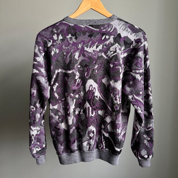 Abstract Gray/Purple Sweater Vintage C.P. Top - Picture 17 of 17